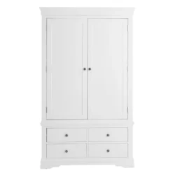 Florence White Painted 2 Door Wardrobe With Drawers -Furniture Specialty Store sw gwr white 10