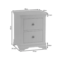Florence Grey Painted Large Bedside Table 19 Florence Grey Painted Large Bedside Table -Furniture Specialty Store sw lbsc dims