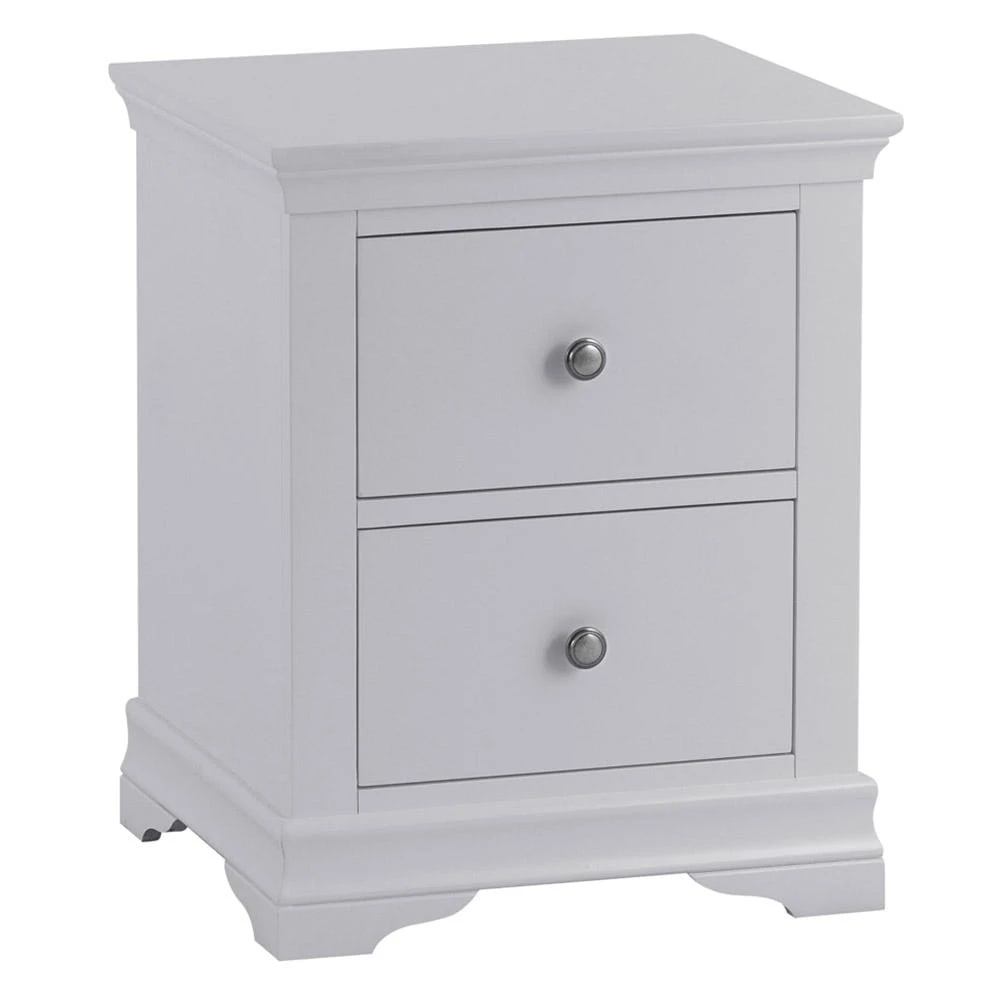 Florence Grey Painted Large Bedside Table 2 Florence Grey Painted Large Bedside Table - Image 2