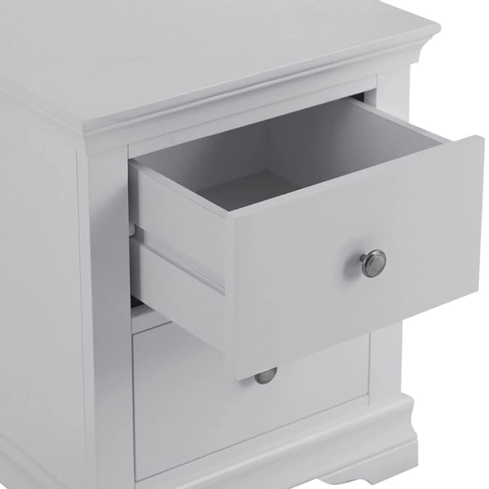 Florence Grey Painted Large Bedside Table 5 Florence Grey Painted Large Bedside Table - Image 5