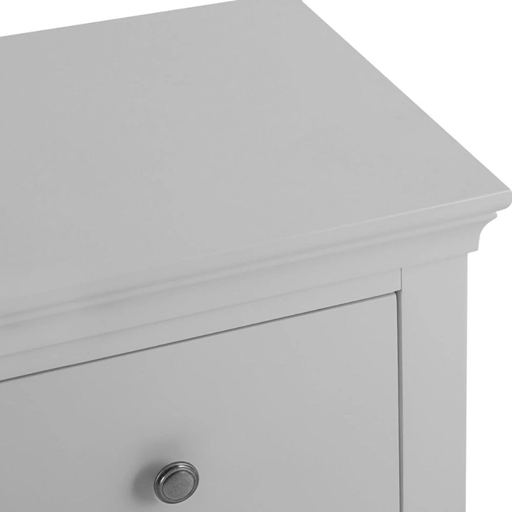 Florence Grey Painted Large Bedside Table 8 Florence Grey Painted Large Bedside Table - Image 8