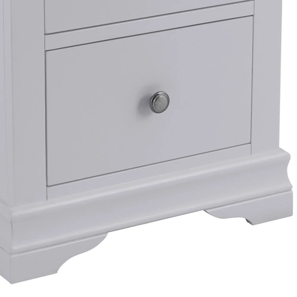 Florence Grey Painted Large Bedside Table 4 Florence Grey Painted Large Bedside Table - Image 4