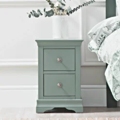 Florence Sage Green Painted Bedside Table