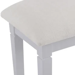 Florence Grey Painted Dressing Stool -Furniture Specialty Store sw st grey 3