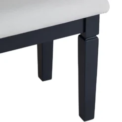 Florence Midnight Grey Painted Dressing Stool -Furniture Specialty Store sw st mg 3