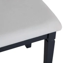 Florence Midnight Grey Painted Dressing Stool -Furniture Specialty Store sw st mg 5