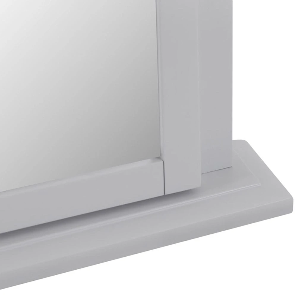 Florence Grey Painted Vanity Mirror 4 Florence Grey Painted Vanity Mirror - Image 4
