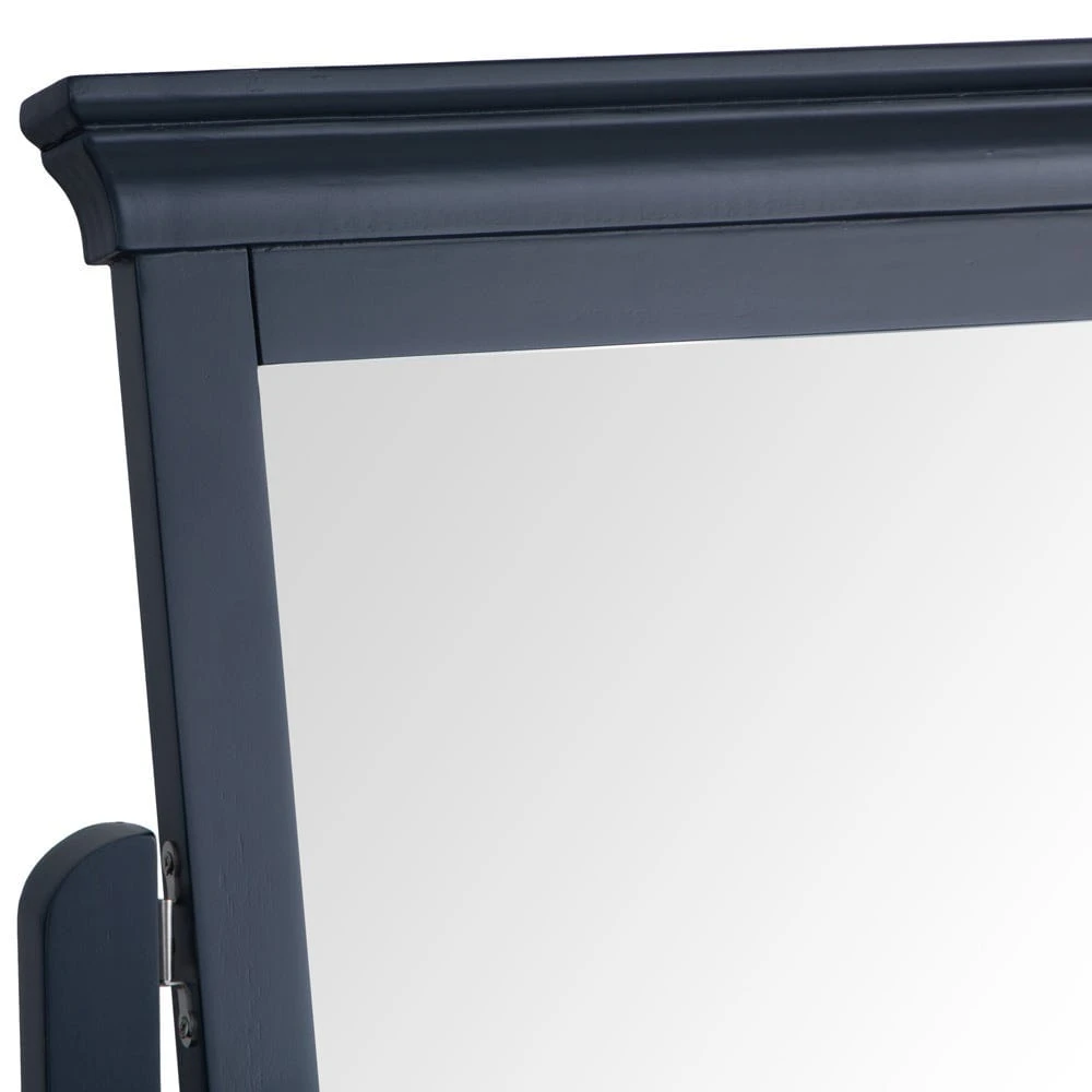 Florence Midnight Grey Painted Vanity Mirror 4 Florence Midnight Grey Painted Vanity Mirror - Image 4