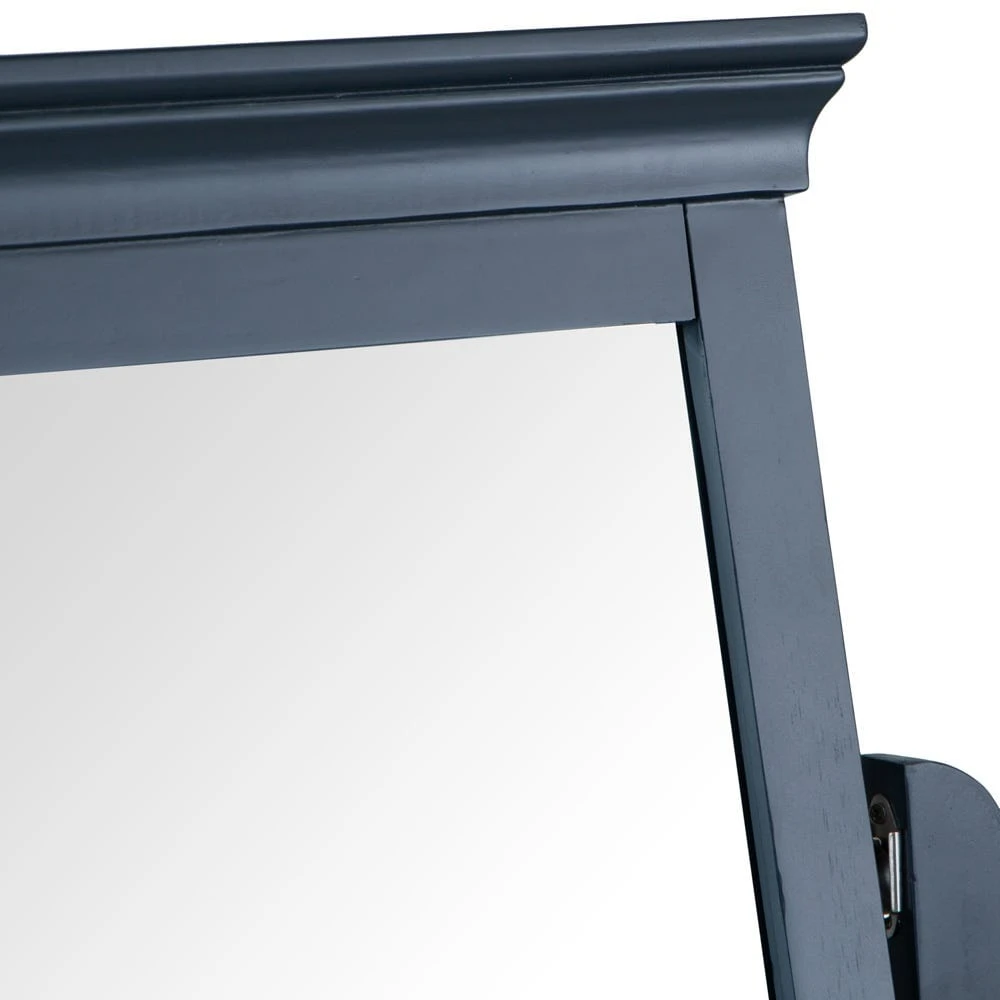 Florence Midnight Grey Painted Vanity Mirror 5 Florence Midnight Grey Painted Vanity Mirror - Image 5