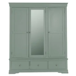 Florence Sage Green Painted 3 Door Wardrobe With Mirror 19 Florence Sage Green Painted 3 Door Wardrobe With Mirror -Furniture Specialty Store sw twr cg2 8 3
