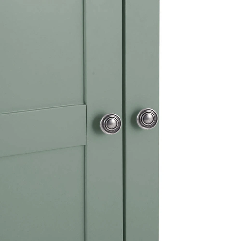 Florence Sage Green Painted 3 Door Wardrobe With Mirror 6 Florence Sage Green Painted 3 Door Wardrobe With Mirror - Image 6