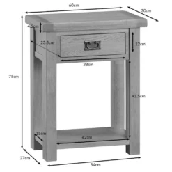 Winchester Oak Telephone Table -Furniture Specialty Store tel