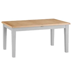 Suffolk Grey Painted Oak 1.6m Butterfly Extending Dining Table -Furniture Specialty Store tt 16bet g 1