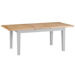 Suffolk Grey Painted Oak 1.6m Butterfly Extending Dining Table