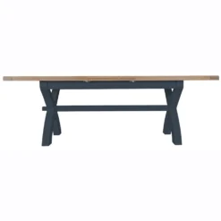 Suffolk Midnight Grey Painted Oak 1.8m Cross Extending Dining Table -Furniture Specialty Store tt 18et ch 4