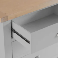 Suffolk Grey Painted Oak Chest Of 3 Drawers -Furniture Specialty Store tt 3dc grey 6