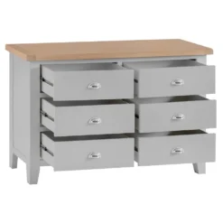 Suffolk Grey Painted Oak Chest Of 6 Drawers 10 Suffolk Grey Painted Oak Chest Of 6 Drawers -Furniture Specialty Store tt 6dc gr 4