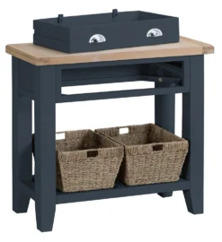Suffolk Midnight Grey Painted Oak Console Table With Wicker Baskets 11 Suffolk Midnight Grey Painted Oak Console Table With Wicker Baskets -Furniture Specialty Store tt con ch 5