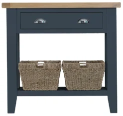 Suffolk Midnight Grey Painted Oak Console Table With Wicker Baskets 13 Suffolk Midnight Grey Painted Oak Console Table With Wicker Baskets -Furniture Specialty Store tt con ch 8