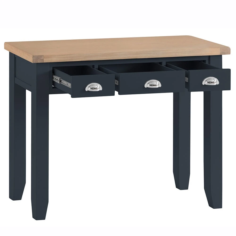 Suffolk Midnight Grey Painted Oak Dressing Table 3 Suffolk Midnight Grey Painted Oak Dressing Table - Image 3