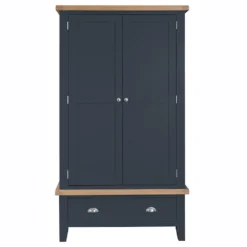 Suffolk Midnight Grey Painted Oak 2 Door Wardrobe With Drawer 17 Suffolk Midnight Grey Painted Oak 2 Door Wardrobe With Drawer -Furniture Specialty Store tt l2dr ch 9