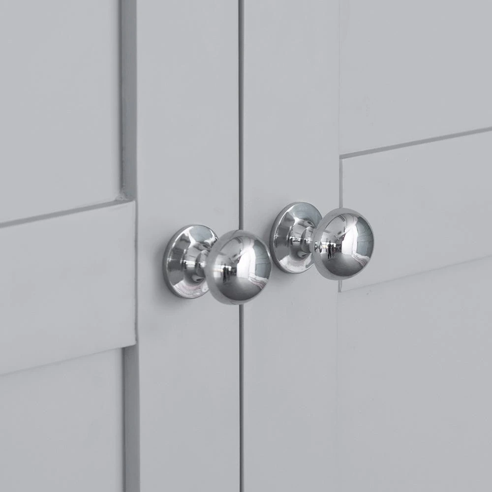 Suffolk Grey Painted Oak 2 Door Wardrobe With Drawer 3 Suffolk Grey Painted Oak 2 Door Wardrobe With Drawer - Image 3