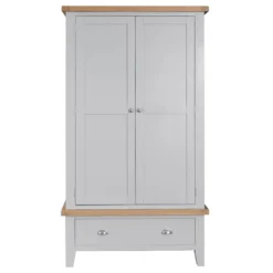 Suffolk Grey Painted Oak 2 Door Wardrobe With Drawer 12 Suffolk Grey Painted Oak 2 Door Wardrobe With Drawer -Furniture Specialty Store tt l2dr grey 8