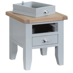 Suffolk Grey Painted Oak Lamp Table 8 Suffolk Grey Painted Oak Lamp Table -Furniture Specialty Store tt lamptable grey 3
