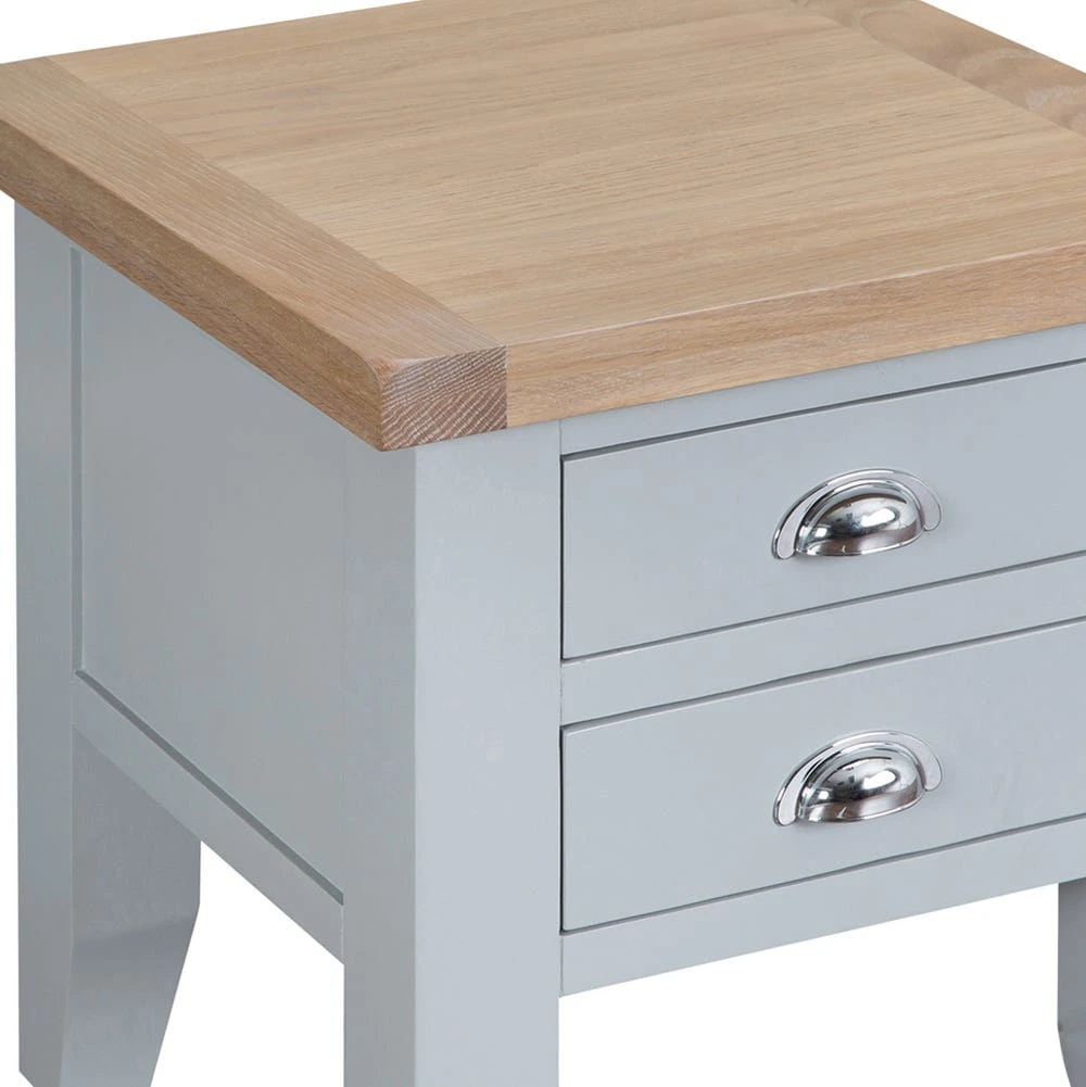 Suffolk Grey Painted Oak Lamp Table 3 Suffolk Grey Painted Oak Lamp Table - Image 3