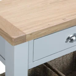 Suffolk Grey Painted Oak Large Console Table With Wicker Baskets 13 Suffolk Grey Painted Oak Large Console Table With Wicker Baskets -Furniture Specialty Store tt lcon g 6