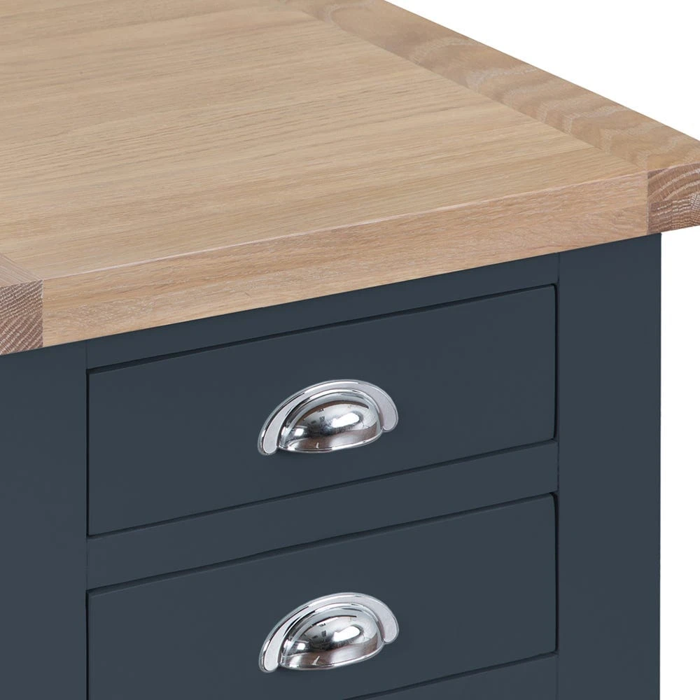 Suffolk Midnight Grey Painted Oak Lamp Table 4 Suffolk Midnight Grey Painted Oak Lamp Table - Image 4