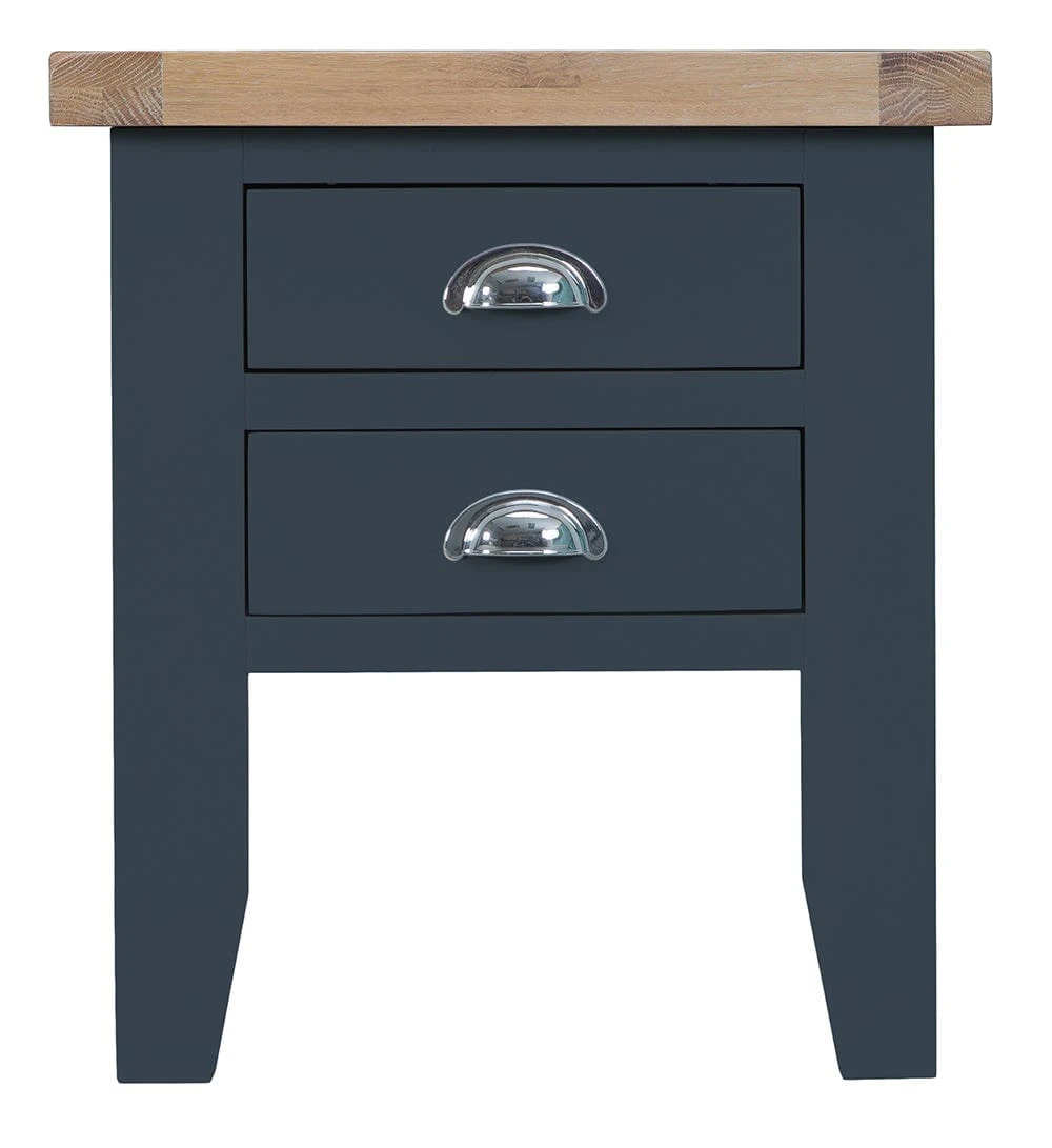 Suffolk Midnight Grey Painted Oak Lamp Table 6 Suffolk Midnight Grey Painted Oak Lamp Table - Image 6