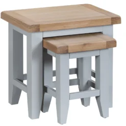 Suffolk Grey Painted Oak Nest Of 2 Tables