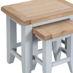 Suffolk Grey Painted Oak Nest Of 2 Tables -Furniture Specialty Store tt n2t g 5