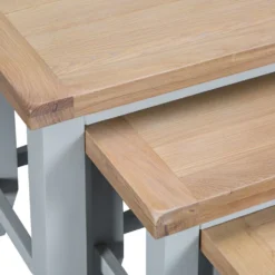 Suffolk Grey Painted Oak Nest Of 3 Tables -Furniture Specialty Store tt n3t g 7
