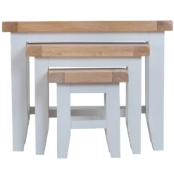 Suffolk Grey Painted Oak Nest Of 3 Tables -Furniture Specialty Store tt n3t g 8