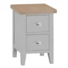 Suffolk Grey Painted Oak Small Bedside Table