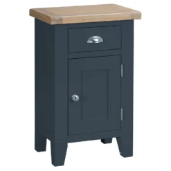 Suffolk Midnight Grey Painted Oak 1 Door Small Cupboard