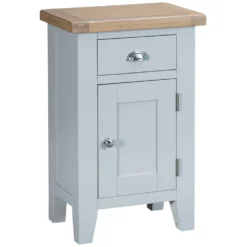 Suffolk Grey Painted Oak 1 Door Small Cupboard