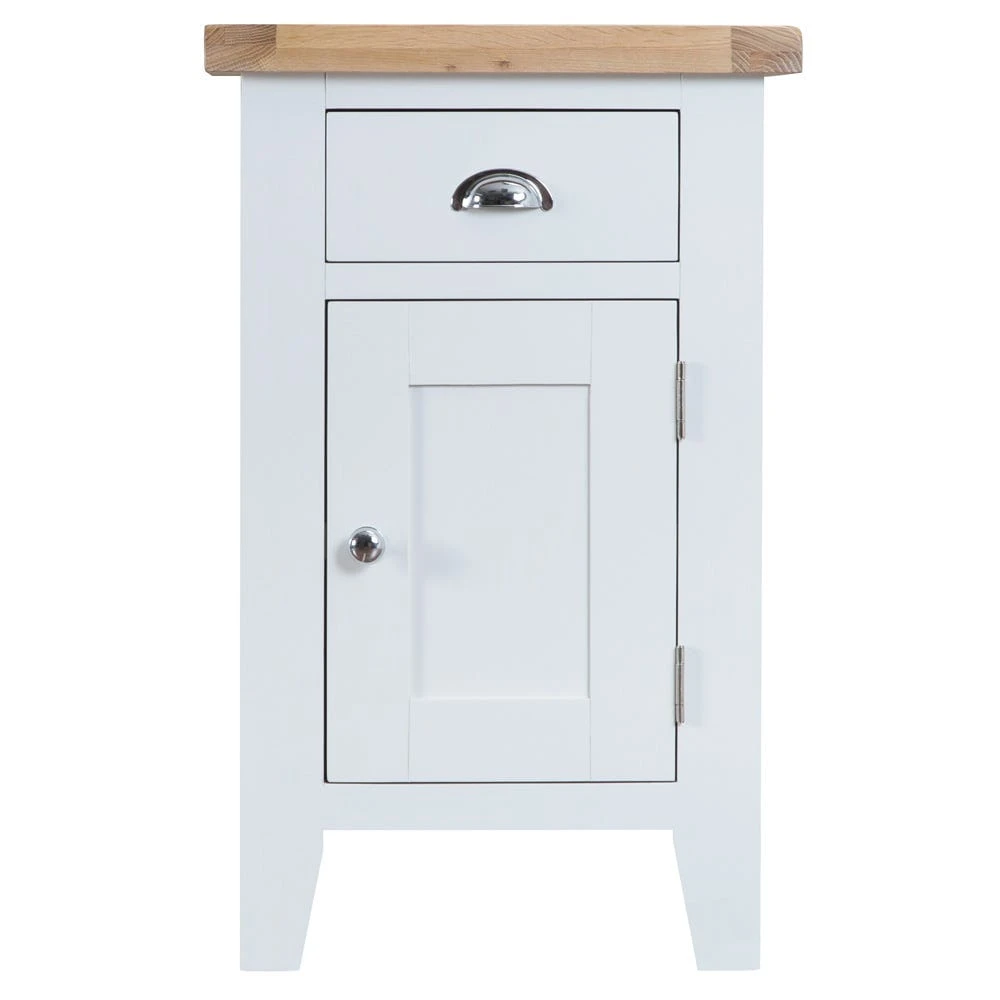 Suffolk White Painted Oak 1 Door Small Cupboard 7 Suffolk White Painted Oak 1 Door Small Cupboard - Image 7