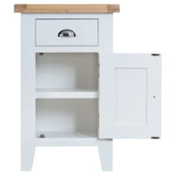 Suffolk White Painted Oak 1 Door Small Cupboard 13 Suffolk White Painted Oak 1 Door Small Cupboard -Furniture Specialty Store tt scup wh 5