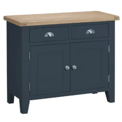 Suffolk Midnight Grey Painted Oak 2 Door Small Sideboard
