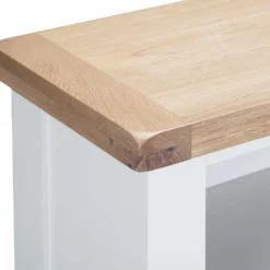 Suffolk White Painted Oak Small Wide Bookcase With Wicker Baskets 13 Suffolk White Painted Oak Small Wide Bookcase With Wicker Baskets -Furniture Specialty Store tt swb wh 2