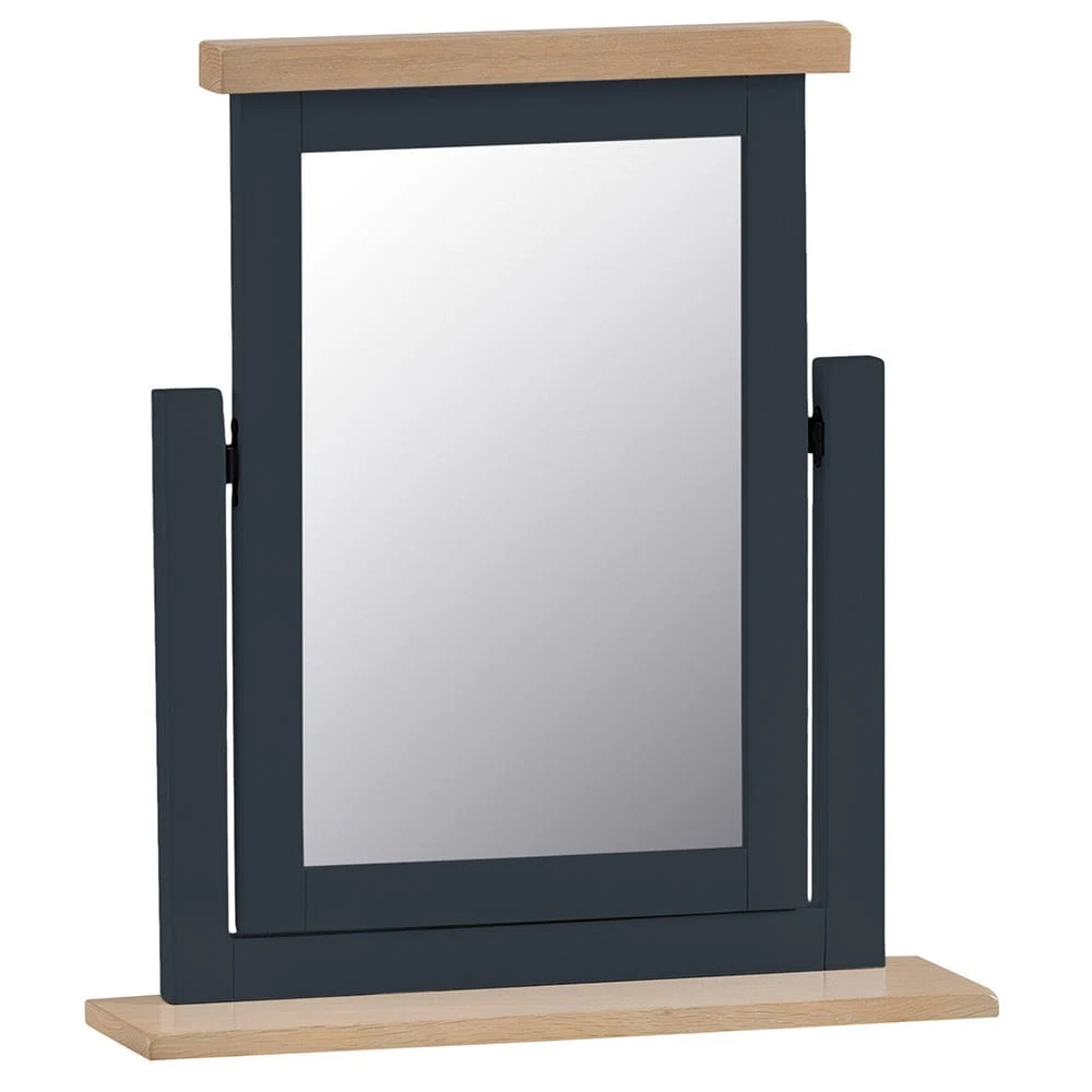Suffolk Midnight Grey Painted Oak Dressing Table Mirror 1 Suffolk Midnight Grey Painted Oak Dressing Table Mirror