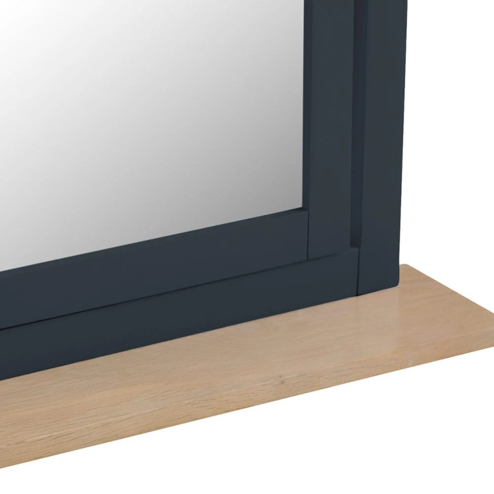 Suffolk Midnight Grey Painted Oak Dressing Table Mirror 2 Suffolk Midnight Grey Painted Oak Dressing Table Mirror - Image 2