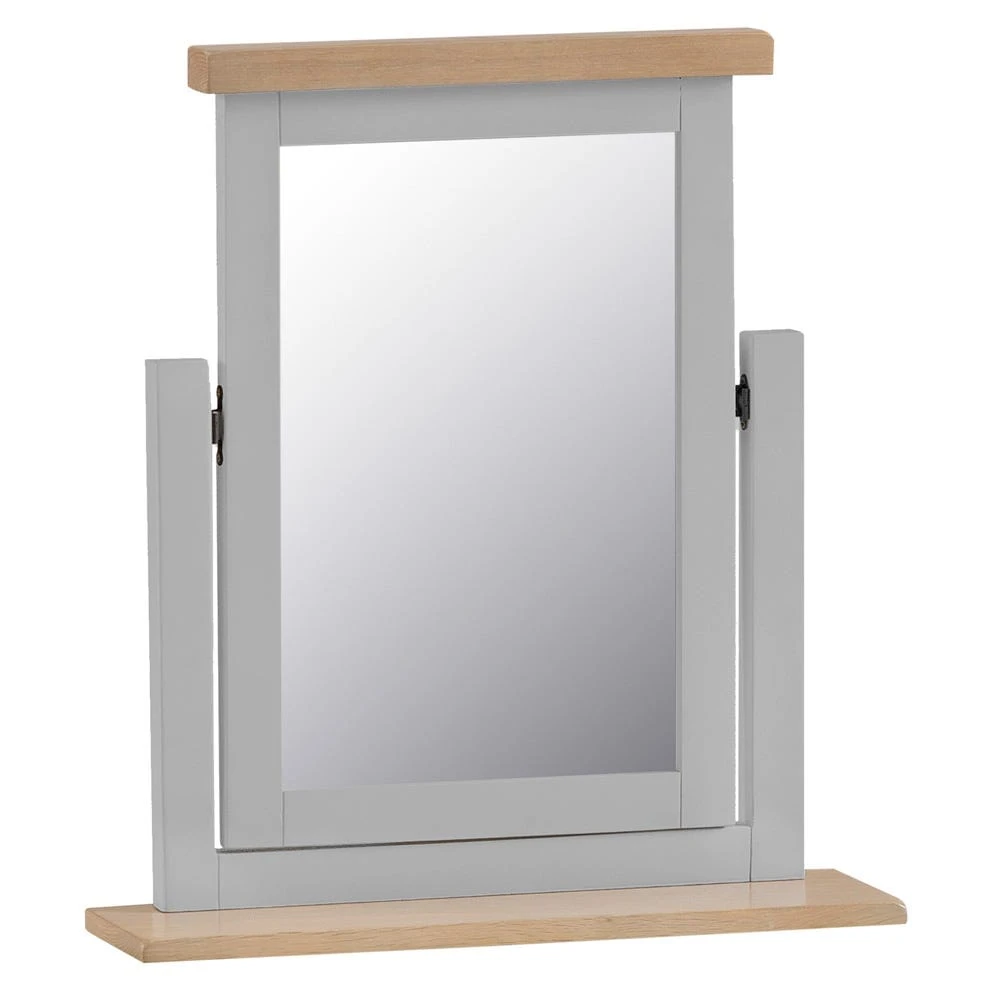 Suffolk Grey Painted Oak Dressing Table Mirror 1 Suffolk Grey Painted Oak Dressing Table Mirror
