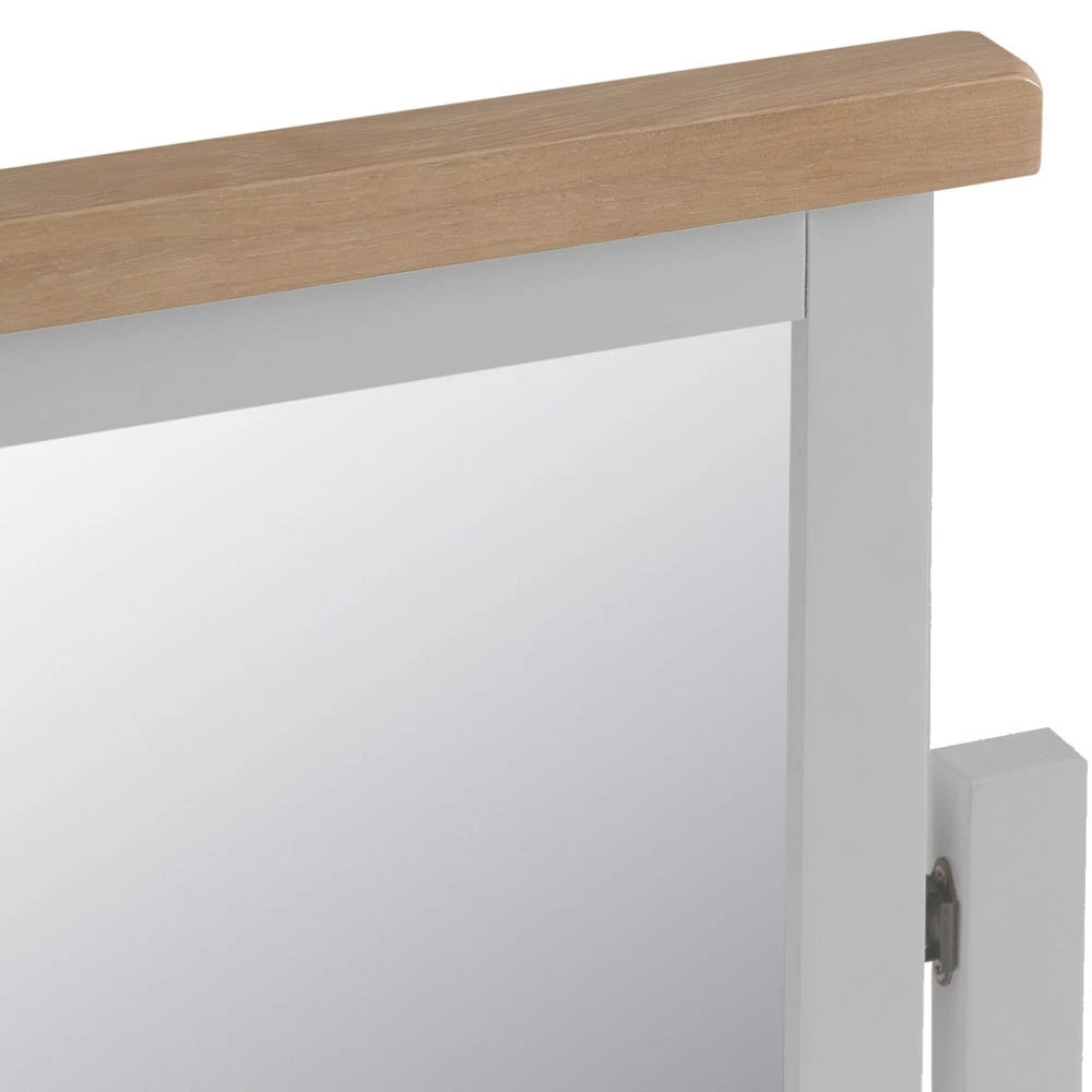 Suffolk Grey Painted Oak Dressing Table Mirror 2 Suffolk Grey Painted Oak Dressing Table Mirror - Image 2