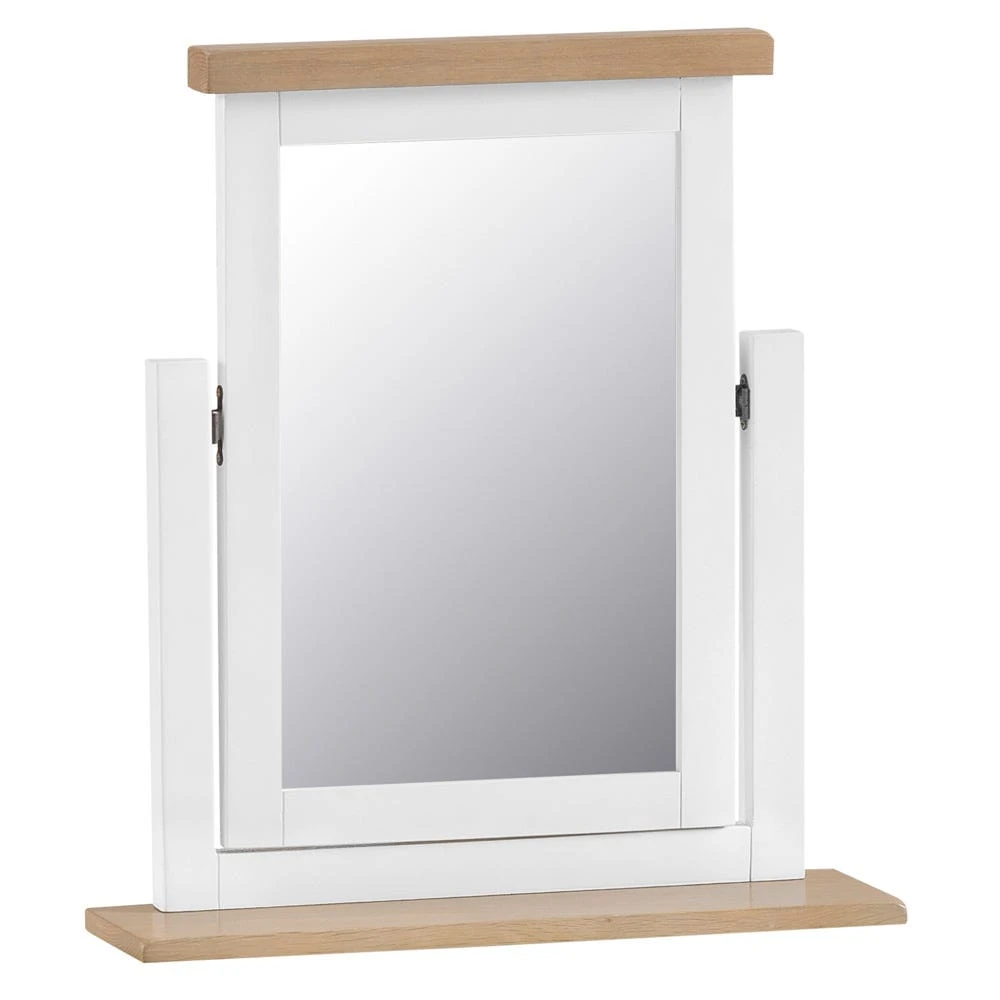 Suffolk White Painted Oak Dressing Table Mirror 1 Suffolk White Painted Oak Dressing Table Mirror