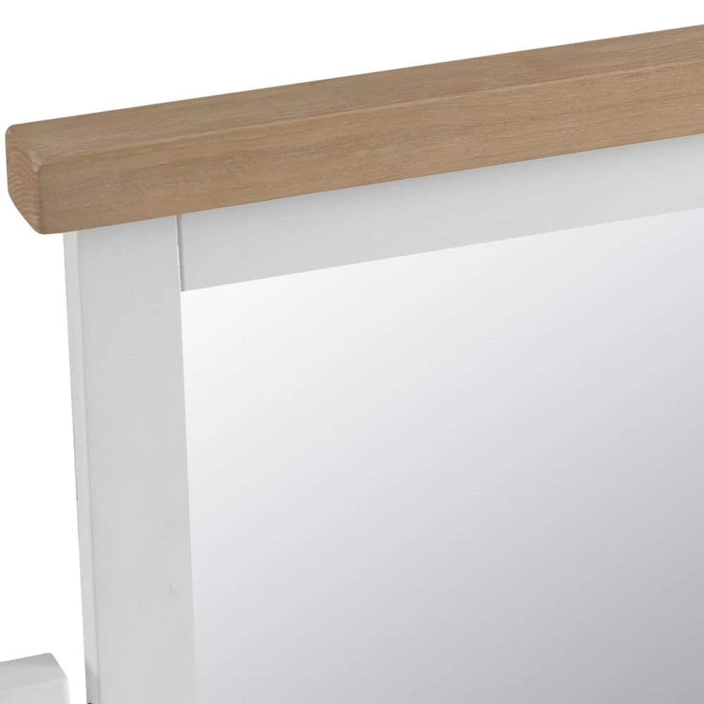 Suffolk White Painted Oak Dressing Table Mirror 2 Suffolk White Painted Oak Dressing Table Mirror - Image 2