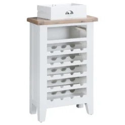 Suffolk White Painted Oak Wine Cabinet -Furniture Specialty Store tt wc wh 7